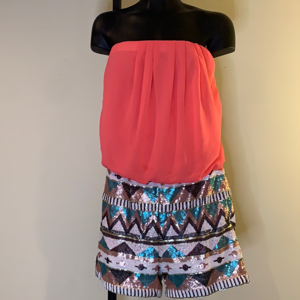 Women’s Small Fashionomics Sequin Bottom Romper